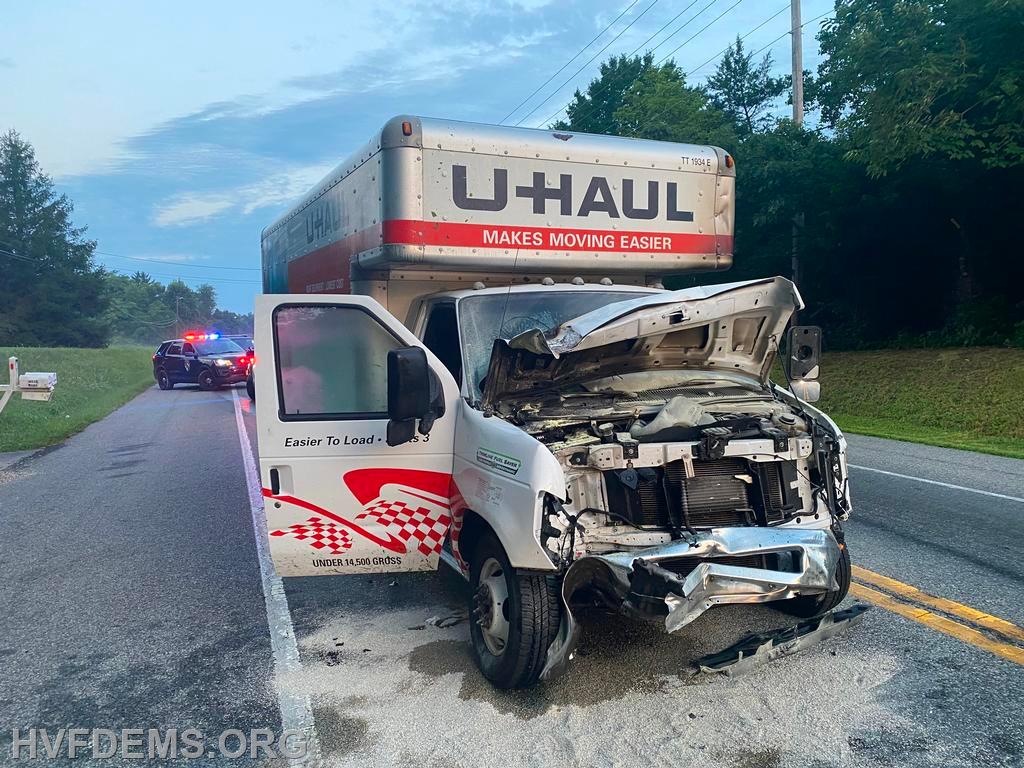 Crews Respond To Crash Involving A U-Haul That Caught Fire In Hughesville -  The BayNet