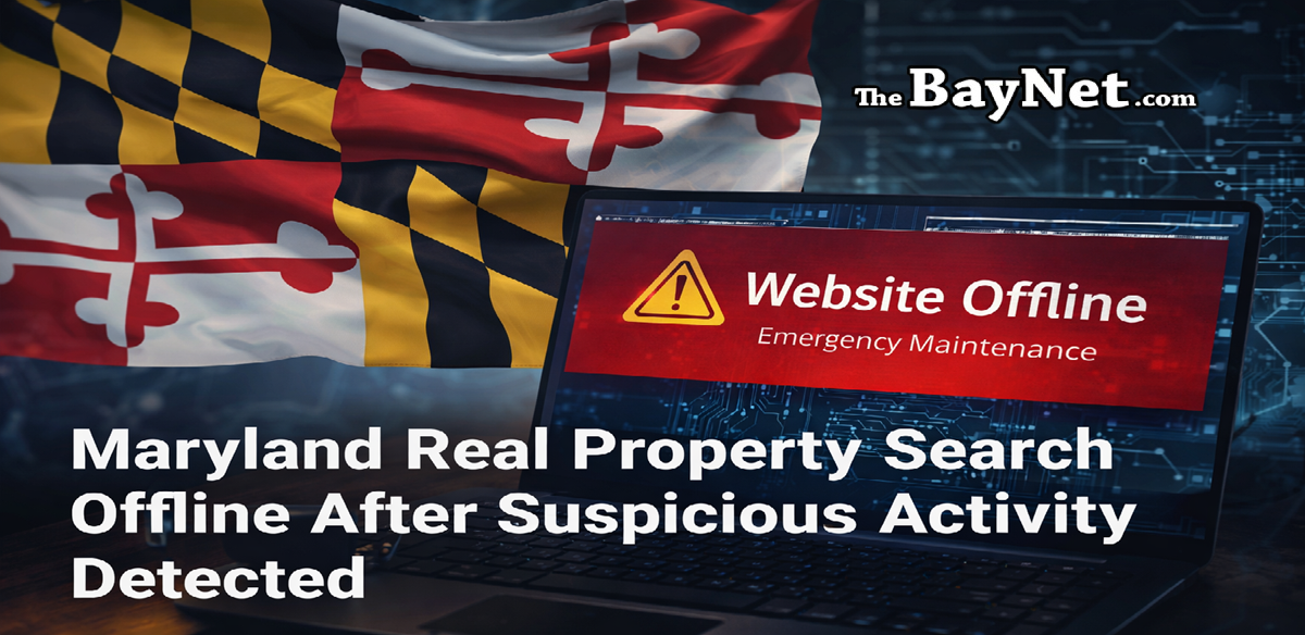 Maryland Real Property Search Still Offline After Suspicious Activity Detected