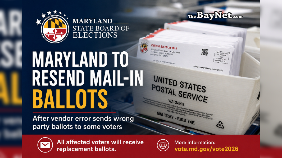 Maryland Mail-In Ballot Error Prompts State To Issue Replacements