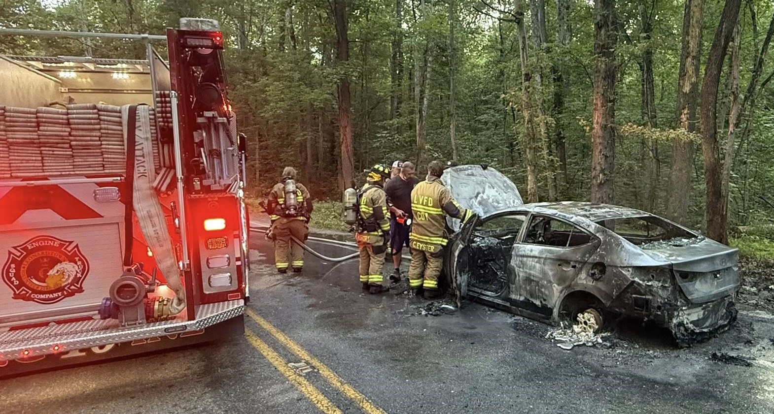 Burned Hyundai Elantra Found Abandoned In Mechanicsville; State Fire Marshal Investigating