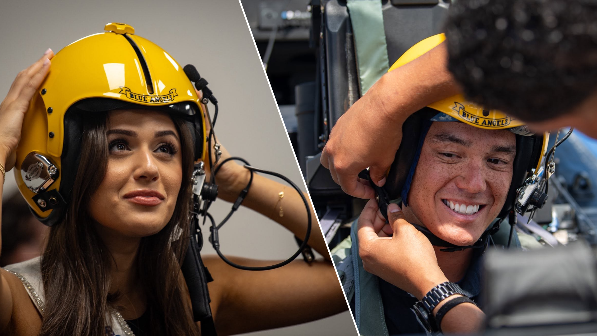 Blue Angels Fly Maryland Waterman, Miss Maryland Ahead Of Pax River Air Show